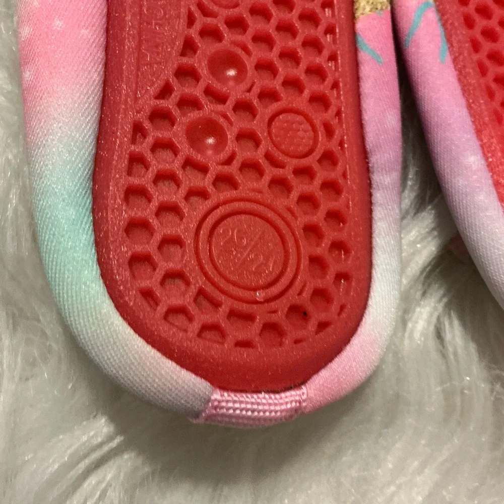 Pink and colorful size 26 (Asian) swim shoes for little girl/children